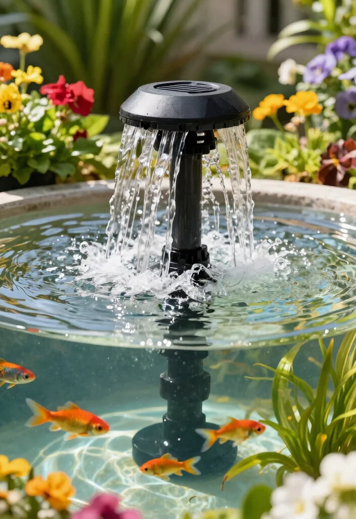10 Best Pond Pumps for Fish Safety and Flow 2. Tetra Pond Debris Filtration Fountain Pump 0
