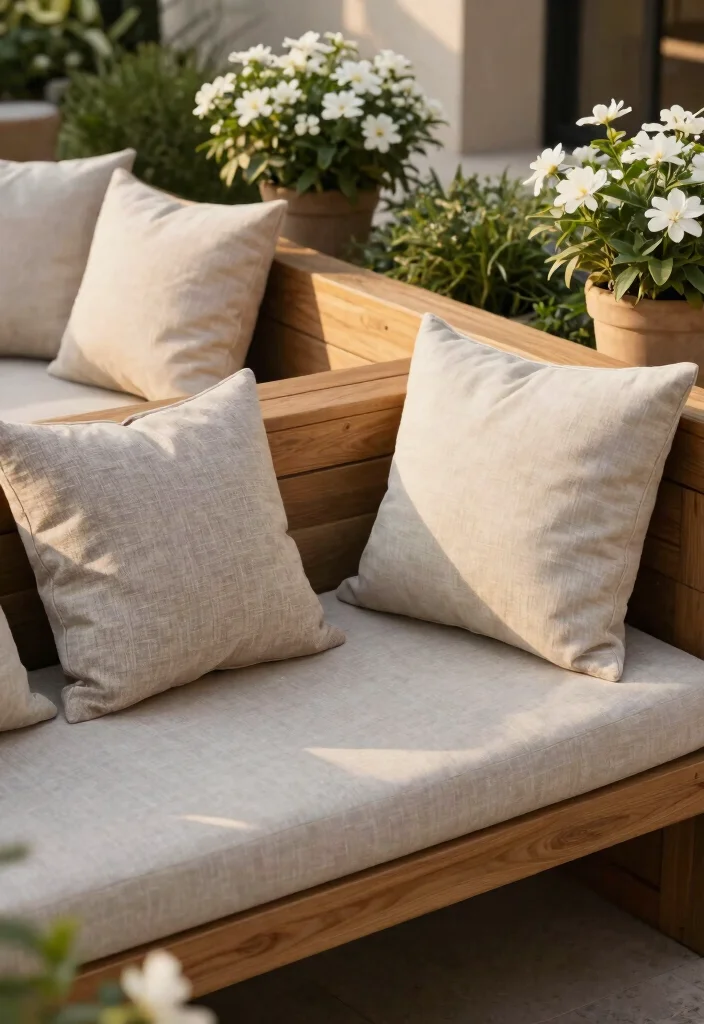 11 Best Outdoor Cushion Cover Ideas Easy Upgrade 2. Elegant Neutrals for a Chic Look 0
