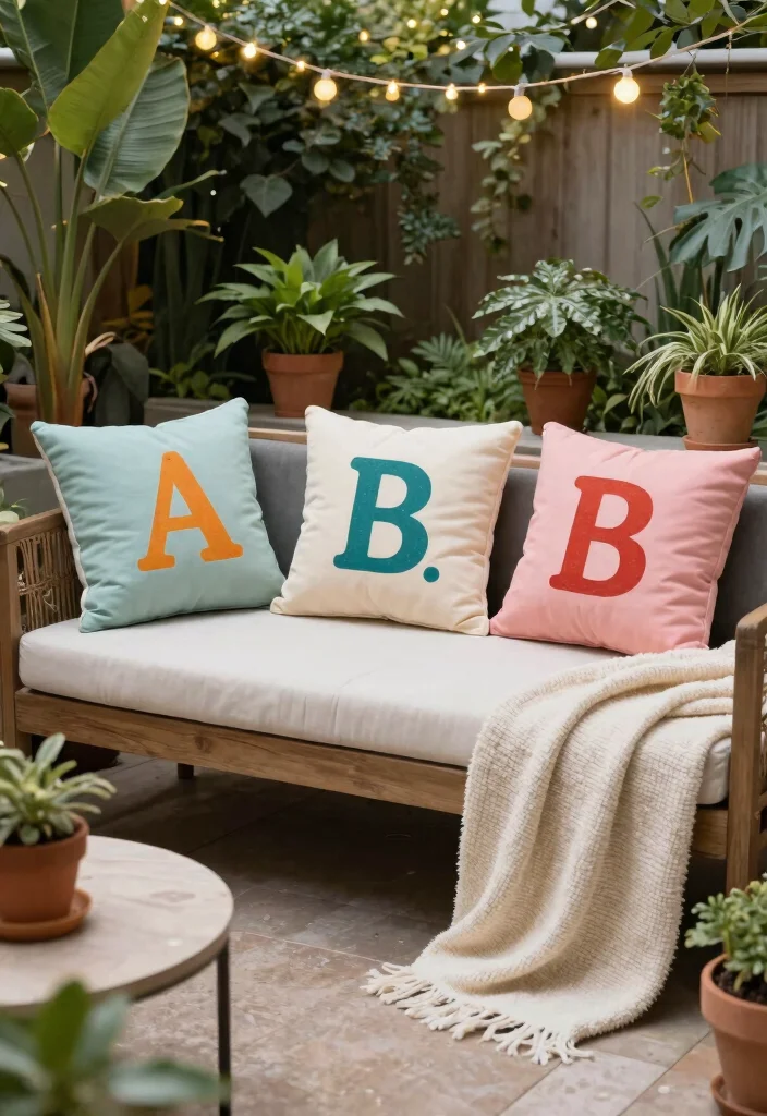 11 Best Outdoor Cushion Cover Ideas Easy Upgrade 9. Personalized Covers for a Unique Touch 0