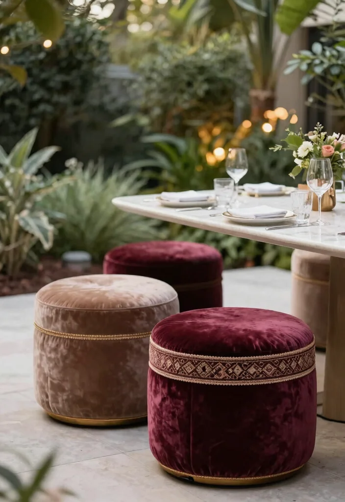 11 Chic Outdoor Ottoman Ideas Rest Your Feet 11. Elegant Upholstered Options 0