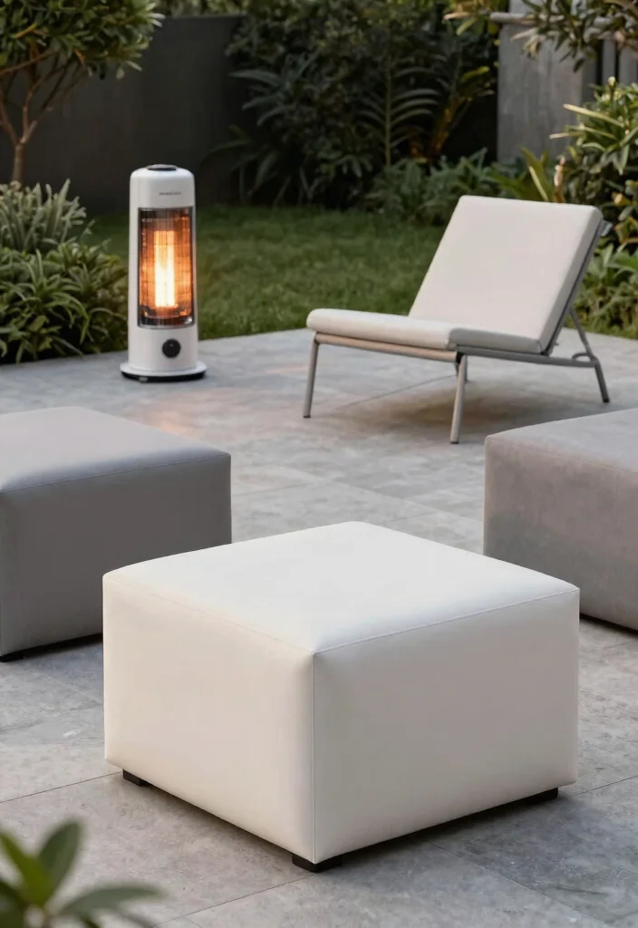 11 Chic Outdoor Ottoman Ideas Rest Your Feet 2. Minimalist Marvel 0