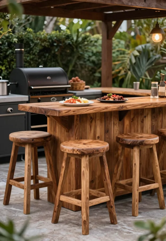 11 Chic Patio Bar Stool Inspiration for Outdoor Kitchens 6. Low Back Stools for a Casual Vibe 0
