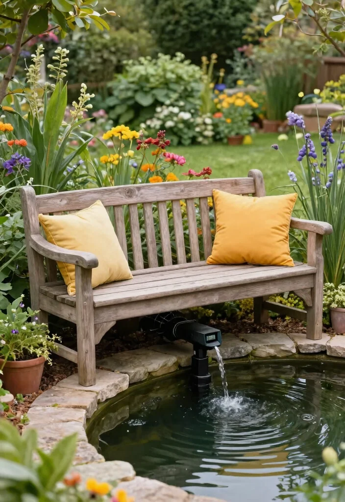 11 Clever Pond Filter Cover Ideas to Hide Equipment 4. Build a Garden Bench 0