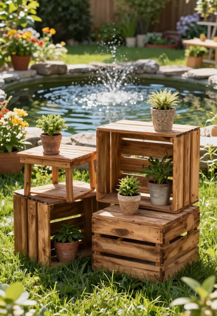 11 Clever Pond Filter Cover Ideas to Hide Equipment 5. Use a Wooden Crate 0