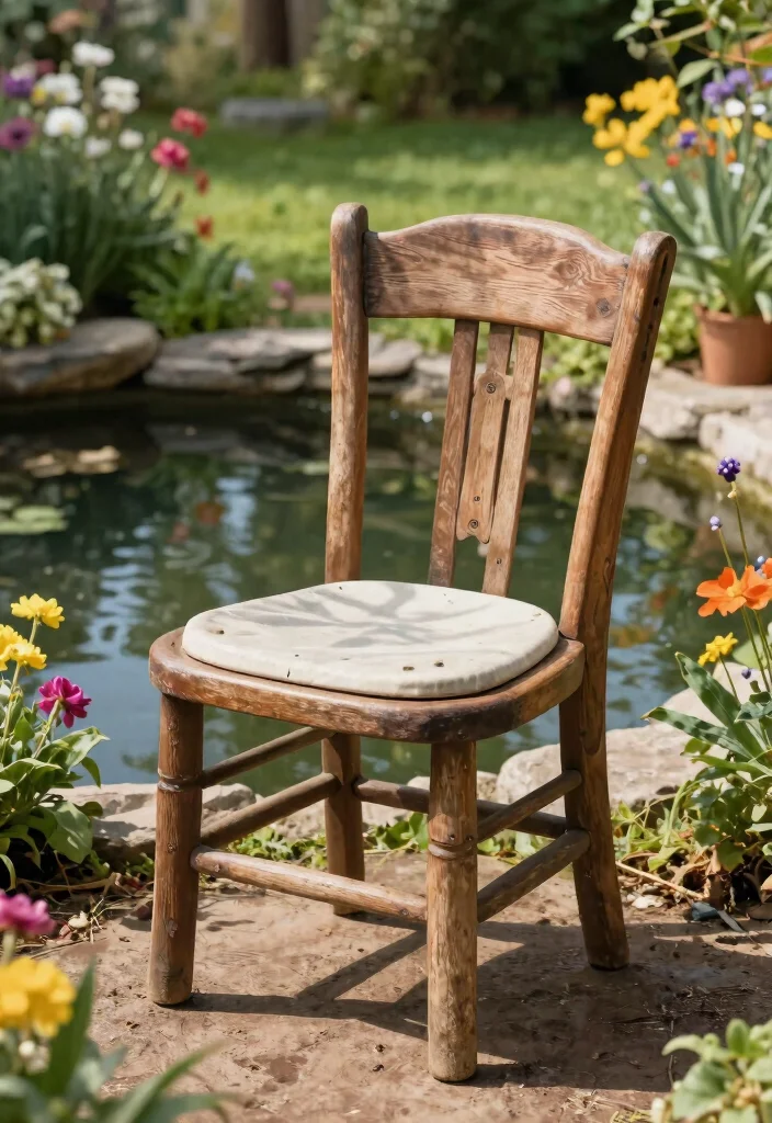 11 Clever Pond Pump Cover Ideas to Blend In 4. Repurposed Furniture 0