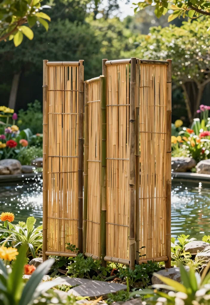 11 Clever Pond Pump Cover Ideas to Blend In 5. Bamboo Screen 0