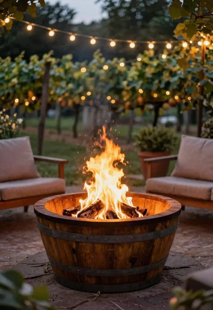 11 Cozy DIY Table Top Fire Bowl Ideas Cheap Easy 8. Wine Barrel Fire Bowl 0