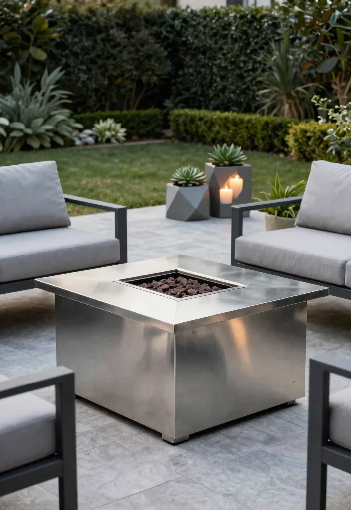 11 Cute Propane Table Top Fire Pit Options for Your Garden Oasis 1. Sleek Minimalist Charm 0