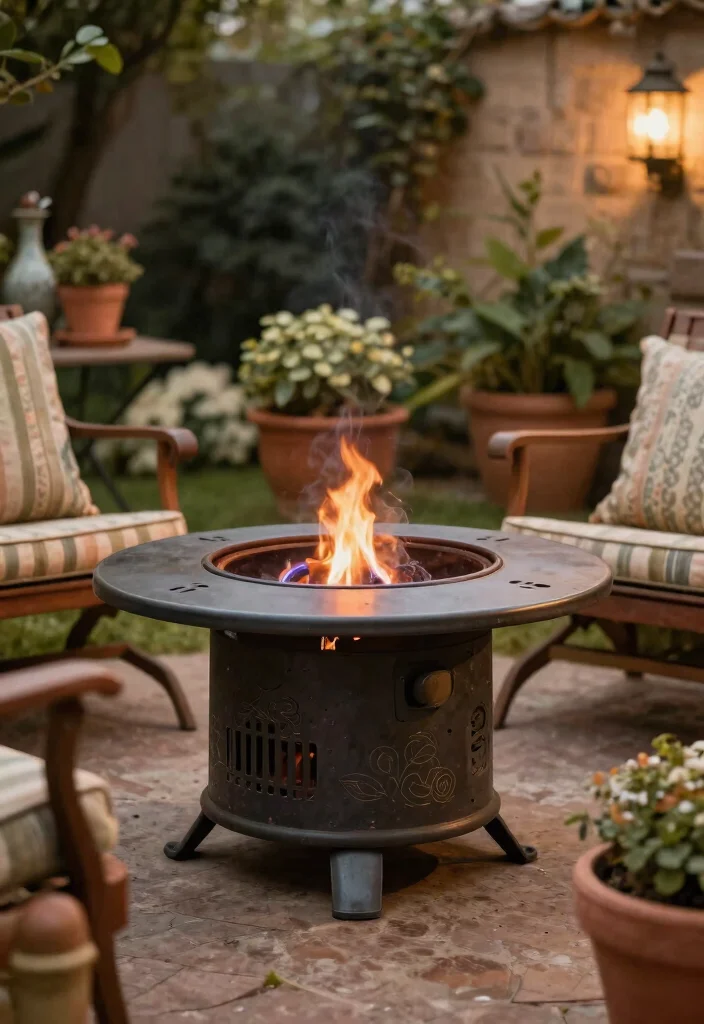 11 Cute Propane Table Top Fire Pit Options for Your Garden Oasis 10. Vintage inspired Fire Pits 0