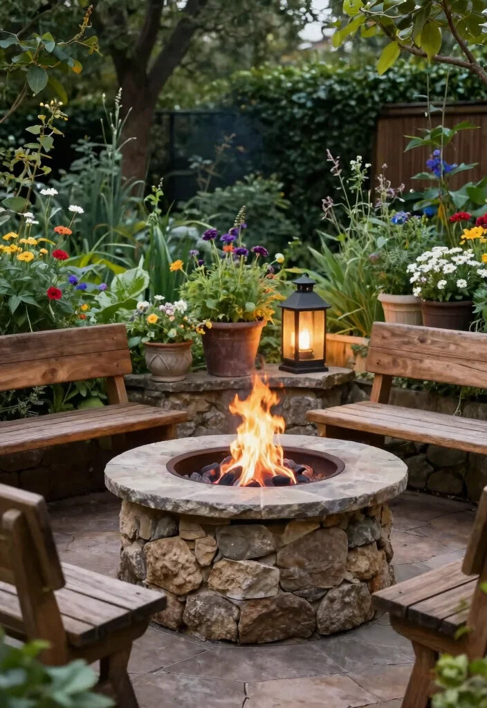 11 Cute Propane Table Top Fire Pit Options for Your Garden Oasis 2. Rustic Elegance 0
