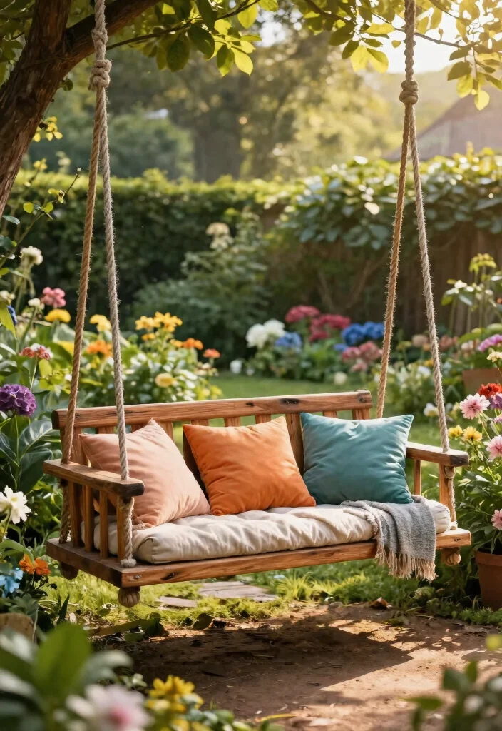11 Easy DIY Patio Swing Ideas Build It Yourself 1. Classic Wooden Swing 0