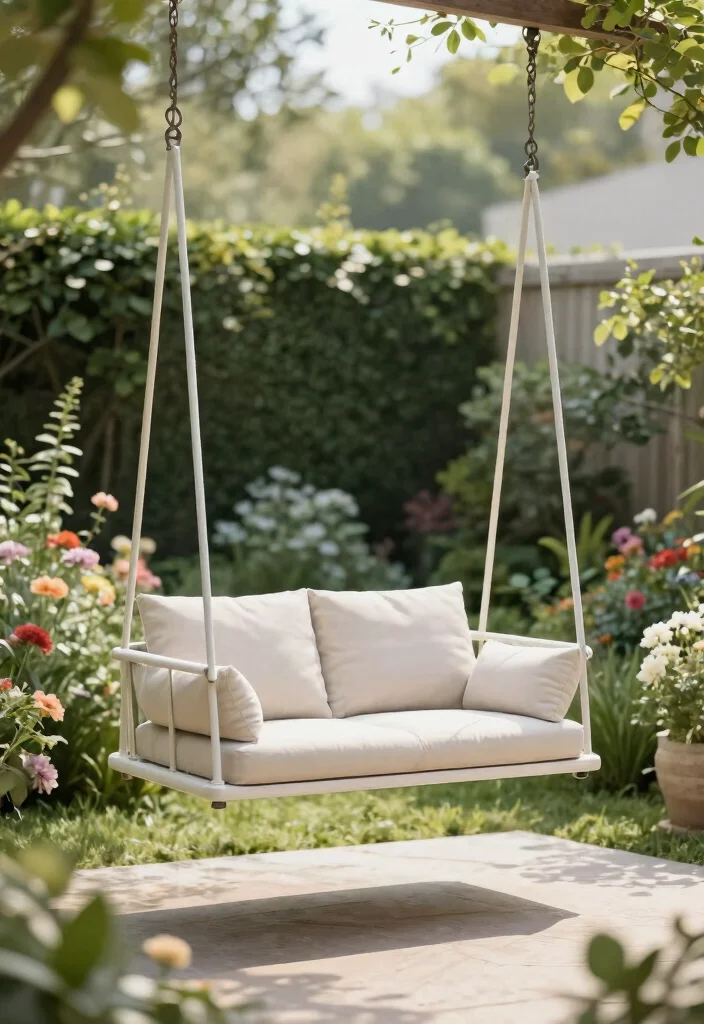11 Easy DIY Patio Swing Ideas Build It Yourself 10. Minimalist Hanging Basket 0