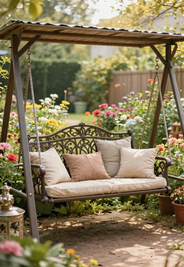 11 Easy DIY Patio Swing Ideas Build It Yourself 11. Vintage Inspired Swing 0