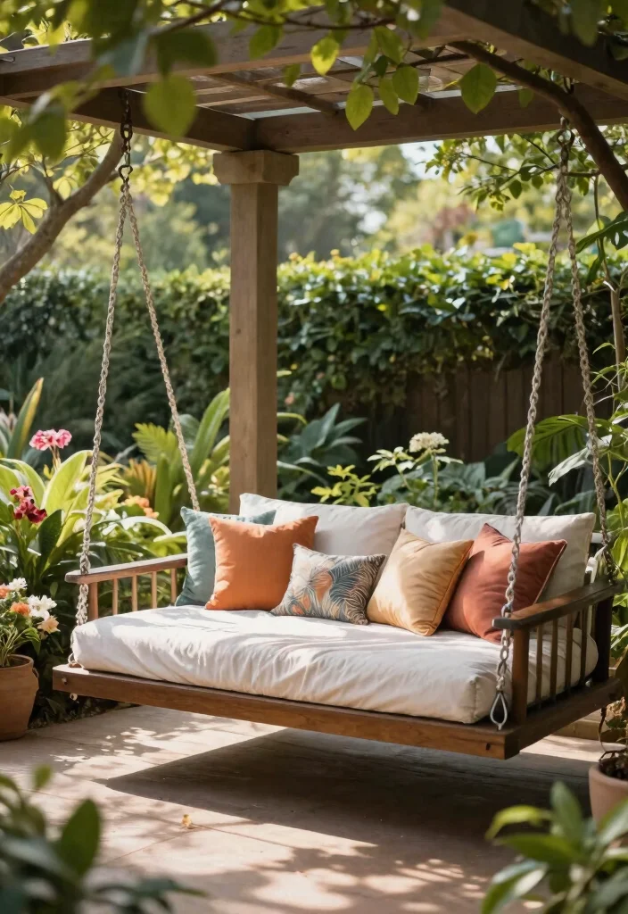 11 Easy DIY Patio Swing Ideas Build It Yourself 3. Porch Swing Bed 0
