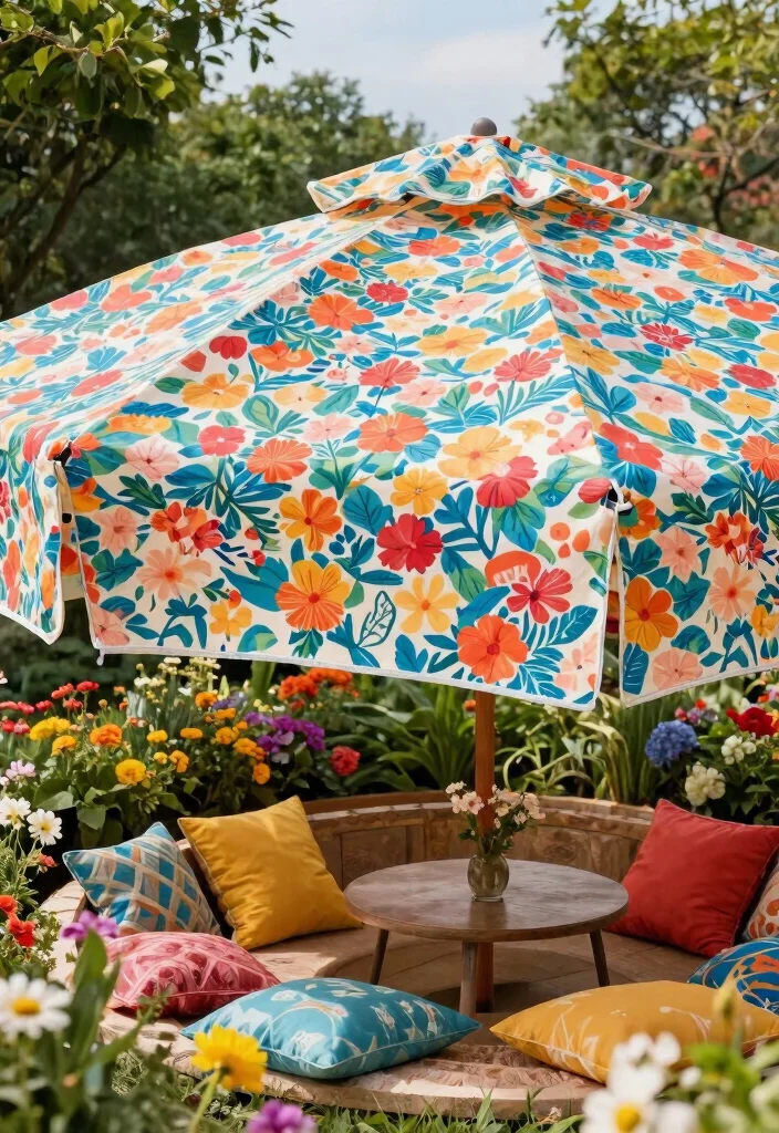 11 Easy Umbrella Base DIY Ideas Save Money 10. Fabric Canopy with Weighted Corners 0