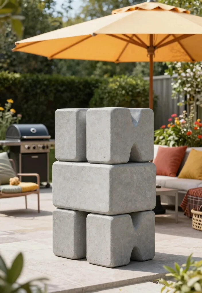 11 Easy Umbrella Base DIY Ideas Save Money 5. DIY Concrete Weights 0