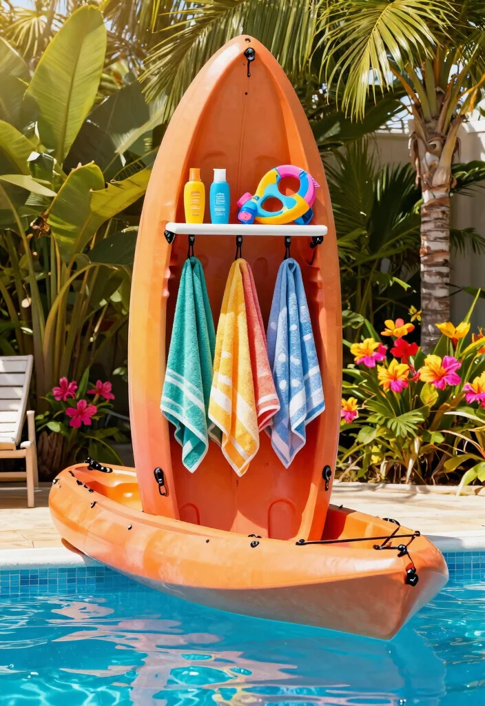 11 Fun Colorful Kayak Storage Ideas Outdoor Displays 3. Kayak Towel Rack 0