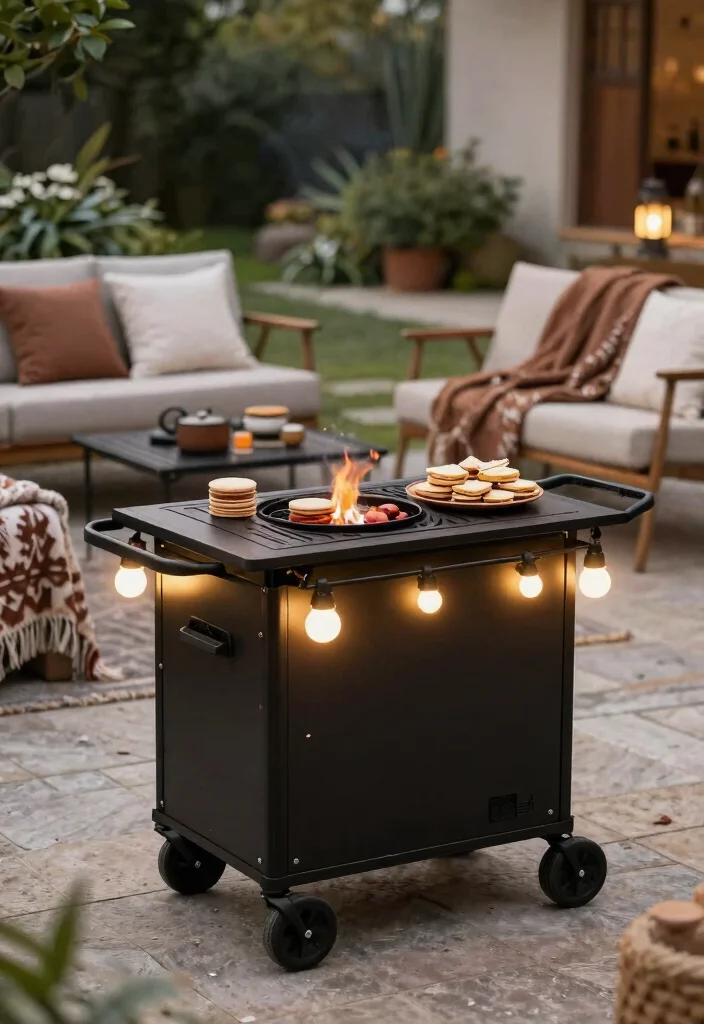 11 Handy Rolling Grill Cart Ideas Move Anywhere 11. Cozy Campfire Alternatives 0