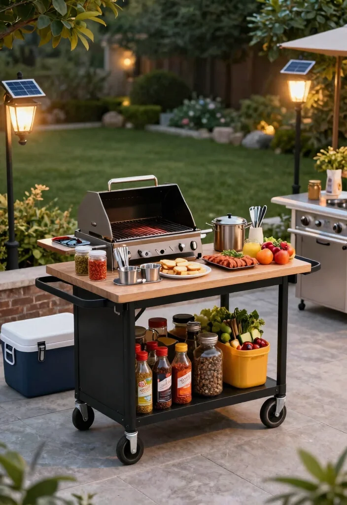11 Handy Rolling Grill Cart Ideas Move Anywhere 3. Outdoor Cooking Stations 0