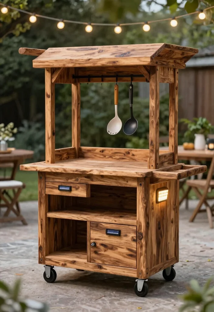 11 Handy Rolling Grill Cart Ideas Move Anywhere 6. DIY Rolling Grill Cart 0