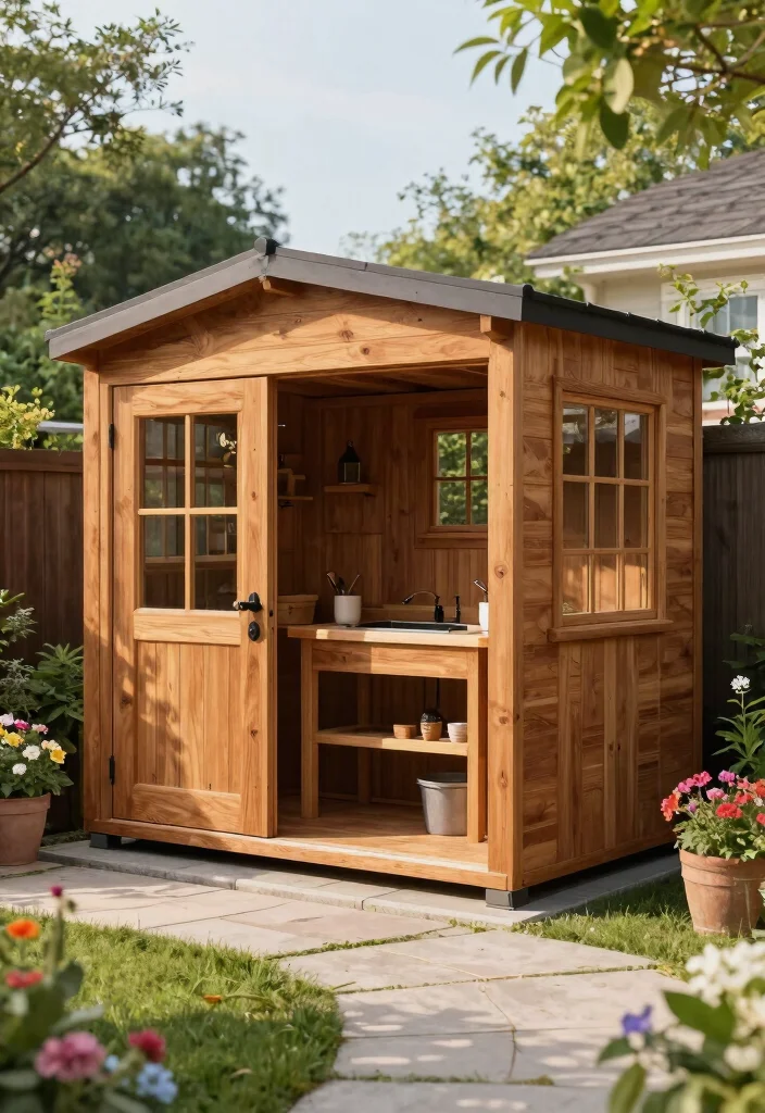 11 Heavy Duty Outdoor Storage Box Ideas Hide Clutter 8. Custom Built Storage Shed 0