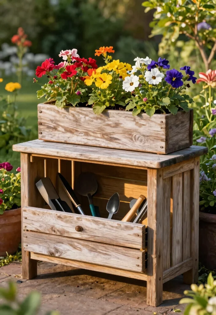 11 Heavy Duty Outdoor Storage Box Ideas Hide Clutter 9. Outdoor Storage Bench with Planter 0