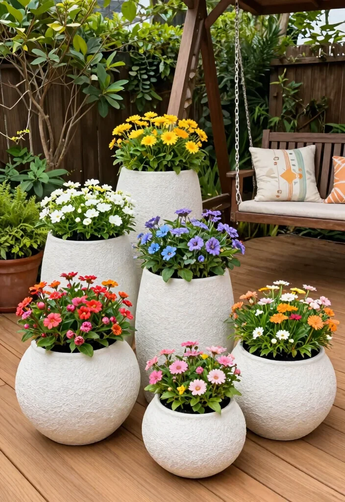 11 Lightweight Fiberglass Planter Ideas for a Modern Patio 7 11 Lightweight Fiberglass Planter Ideas for a Modern Patio 7. Planter Grouping 0