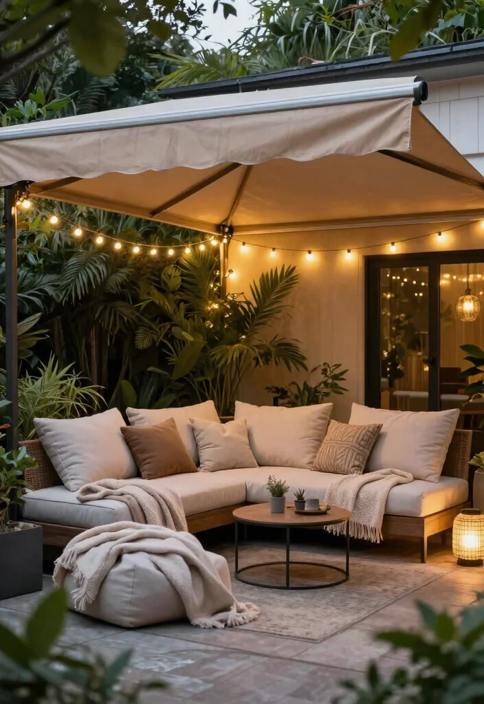 11 Modern Awning Ideas for a Stylish Patio with Retractable Pergolas 10 11 Modern Awning Ideas for a Stylish Patio with Retractable Pergolas 10. Cozy Nooks Awnings Over Lounge Areas 0