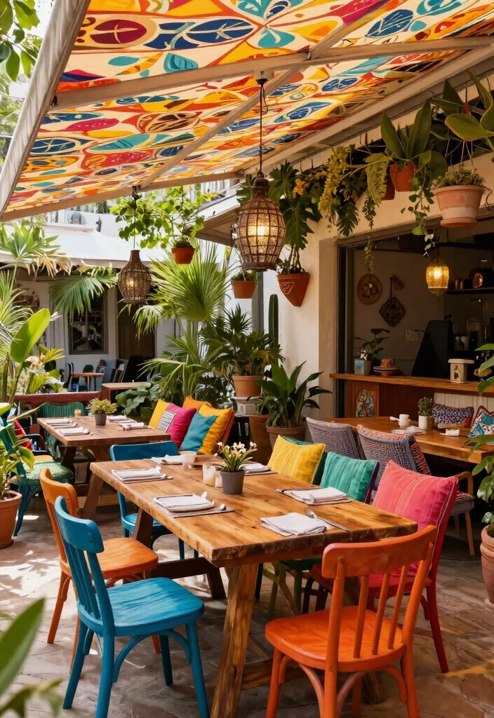 11 Modern Awning Ideas for a Stylish Patio with Retractable Pergolas 2 11 Modern Awning Ideas for a Stylish Patio with Retractable Pergolas 2. Boho Chic Colorful Patterns and Textures 0