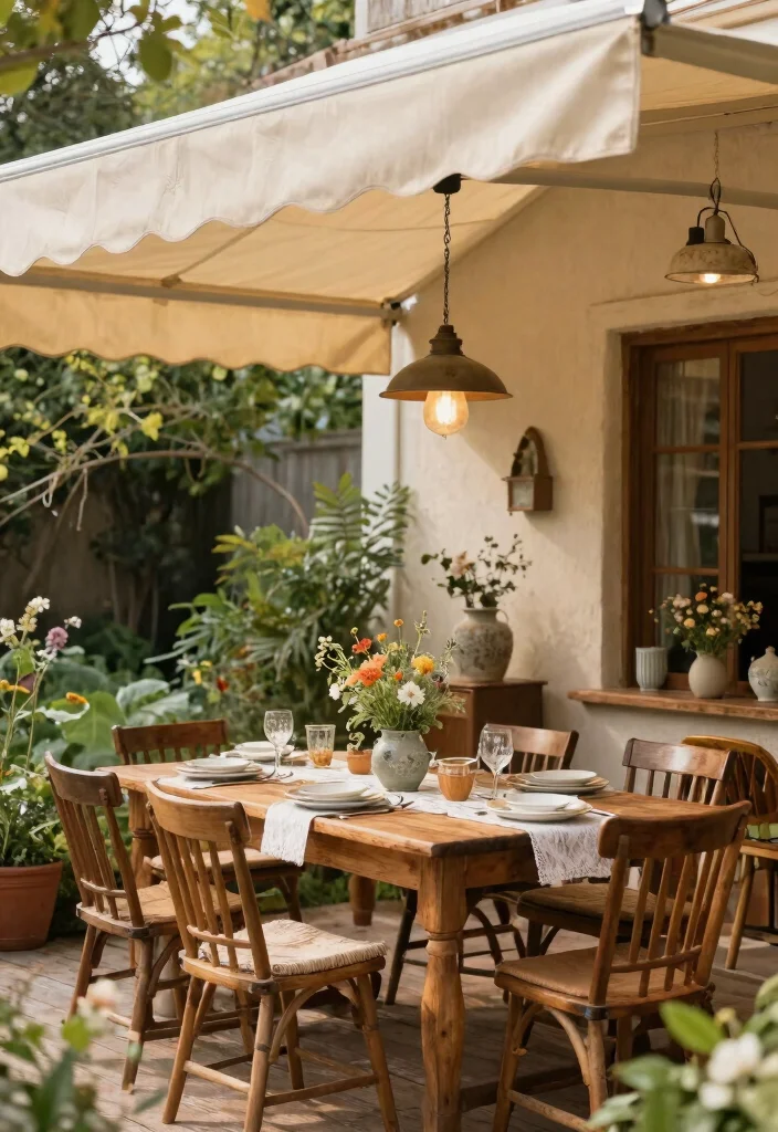 11 Modern Awning Ideas for a Stylish Patio with Retractable Pergolas 7 11 Modern Awning Ideas for a Stylish Patio with Retractable Pergolas 7. Rustic Charm Vintage Awnings and Farmhouse Furniture 0