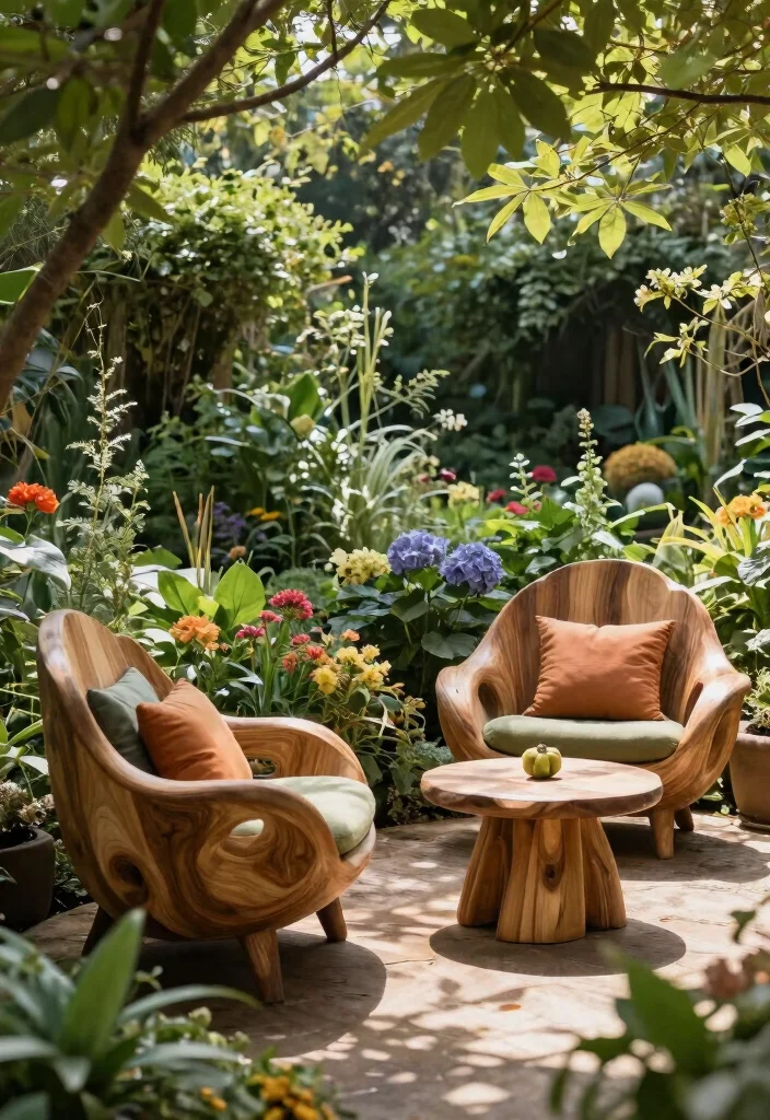 11 Modern Outdoor Armchair Design Ideas Lounge Style 2. Organic Shape Wooden Chairs 0