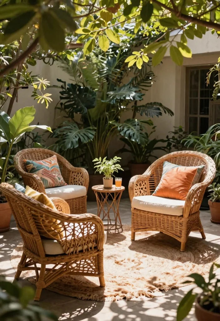 11 Modern Outdoor Armchair Design Ideas Lounge Style 4. Bohemian Wicker Wonder 0