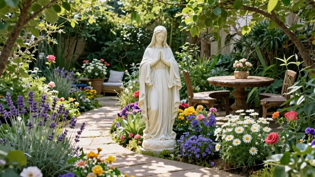 11 Peaceful Virgin Mary Statue Garden Ideas
