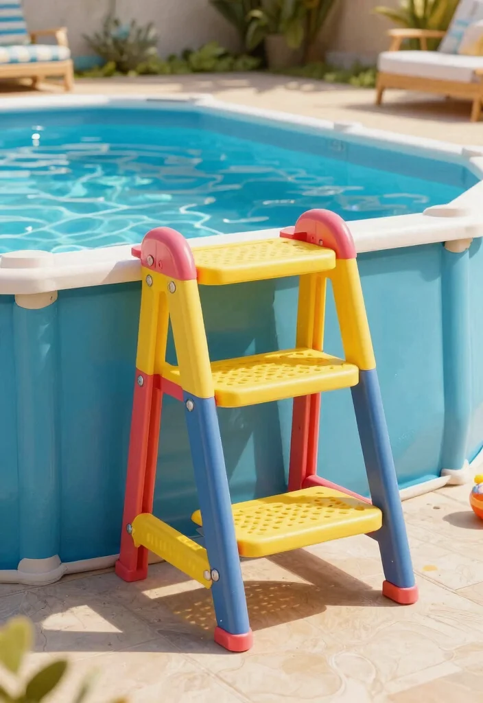 11 Safe Pool Ladder Ideas for Above Ground Pools 10. Customizable Modular Ladder 0