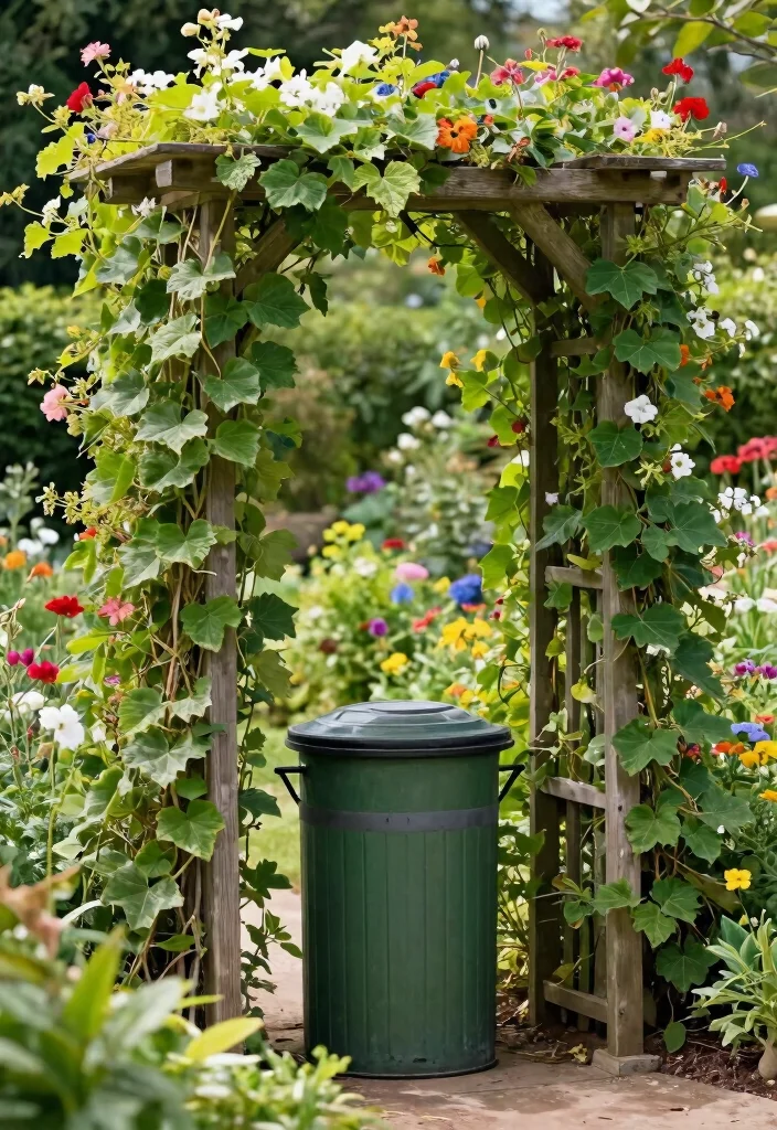 11 Smart Outdoor Trash Can Ideas to Hide the Mess 8. Garden Arbors or Trellises 0