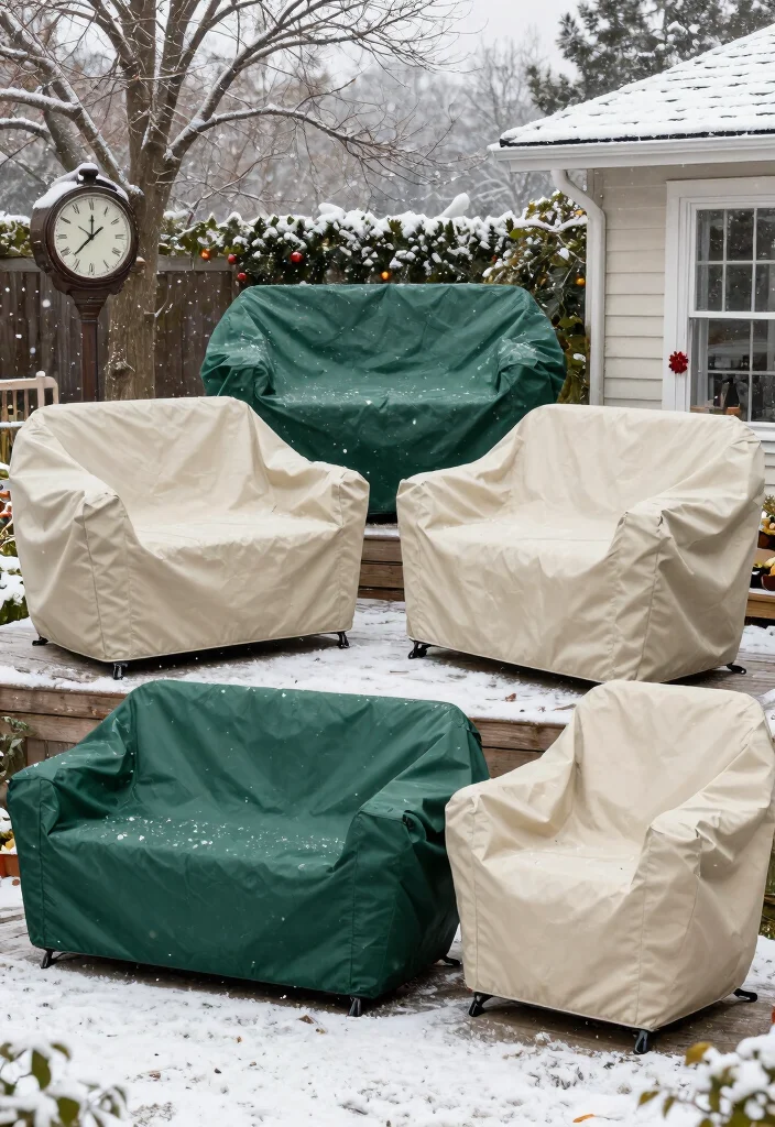 11 Smart Patio Furniture Cover Ideas for Winter Protection 1. Classic Waterproof Covers 0