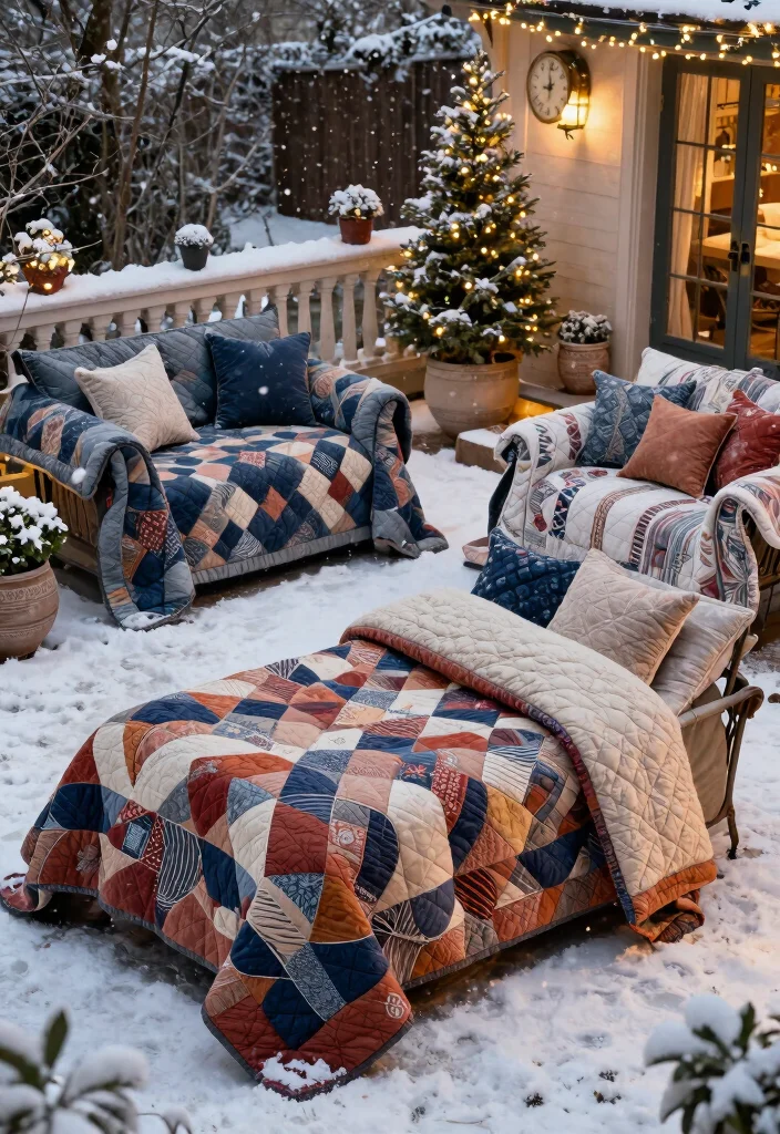 11 Smart Patio Furniture Cover Ideas for Winter Protection 2. Cozy Quilted Covers 0