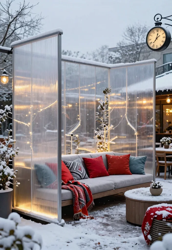 11 Smart Patio Furniture Cover Ideas for Winter Protection 9. Innovative Windbreaks 0