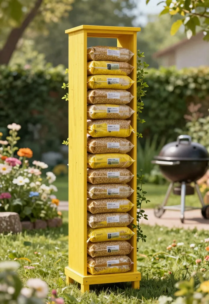 11 Smart Smoker Pellet Storage Ideas Keep Wood Dry 1. Vertical Pellet Storage Rack 0