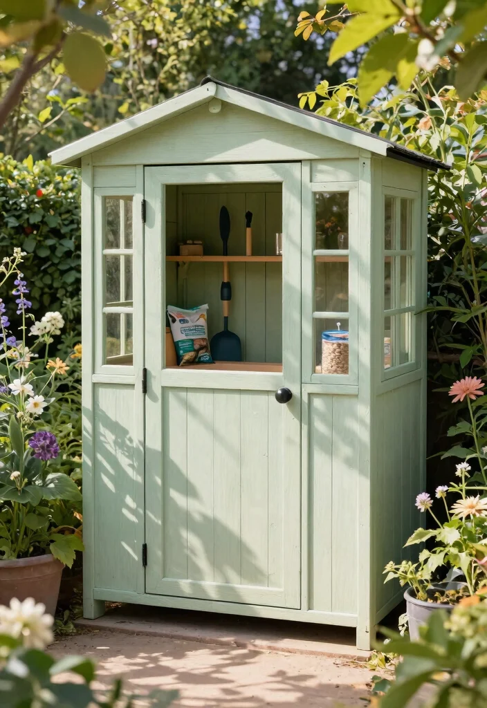 11 Smart Smoker Pellet Storage Ideas Keep Wood Dry 6. Compact Garden Shed 0
