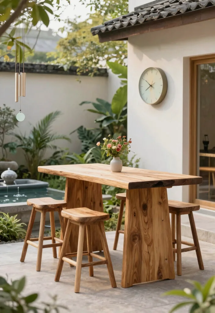 11 Stylish High Top Patio Dining Set Designs 11. Feng Shui Inspired Dining for Harmony 0