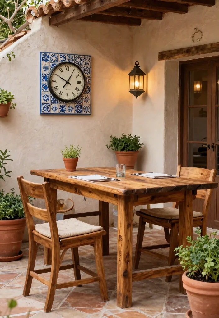 11 Stylish High Top Patio Dining Set Designs 7. Mediterranean Inspiration with Earthy Tones 0