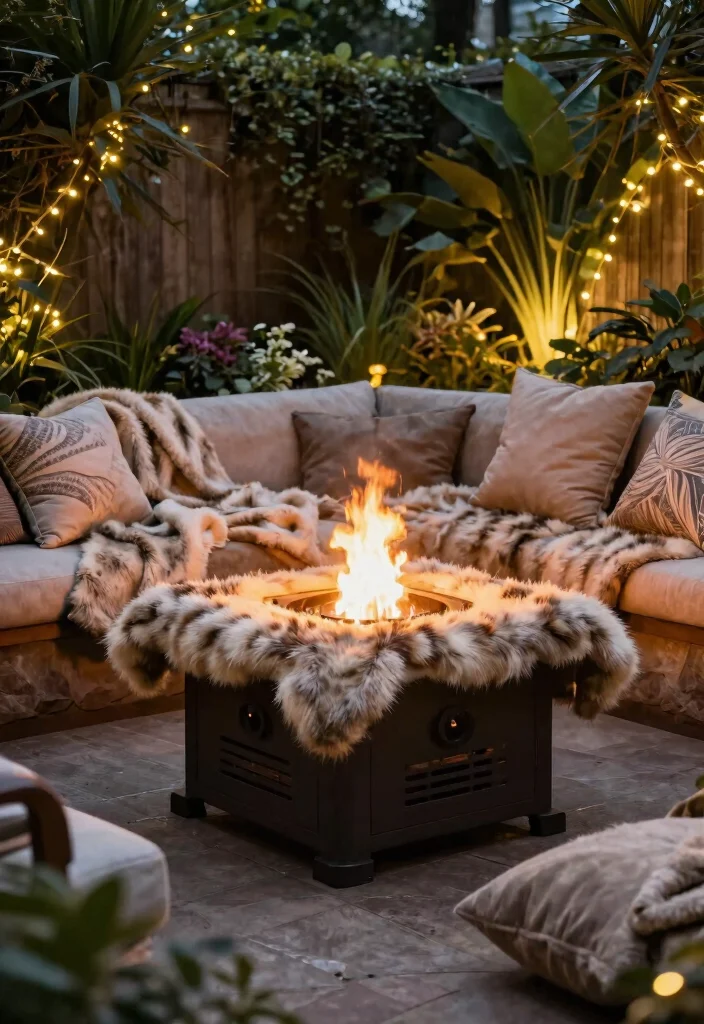 11 Stylish Spa Cover Ideas to Keep Heat In 3. Elegant Faux Fur Covers 0