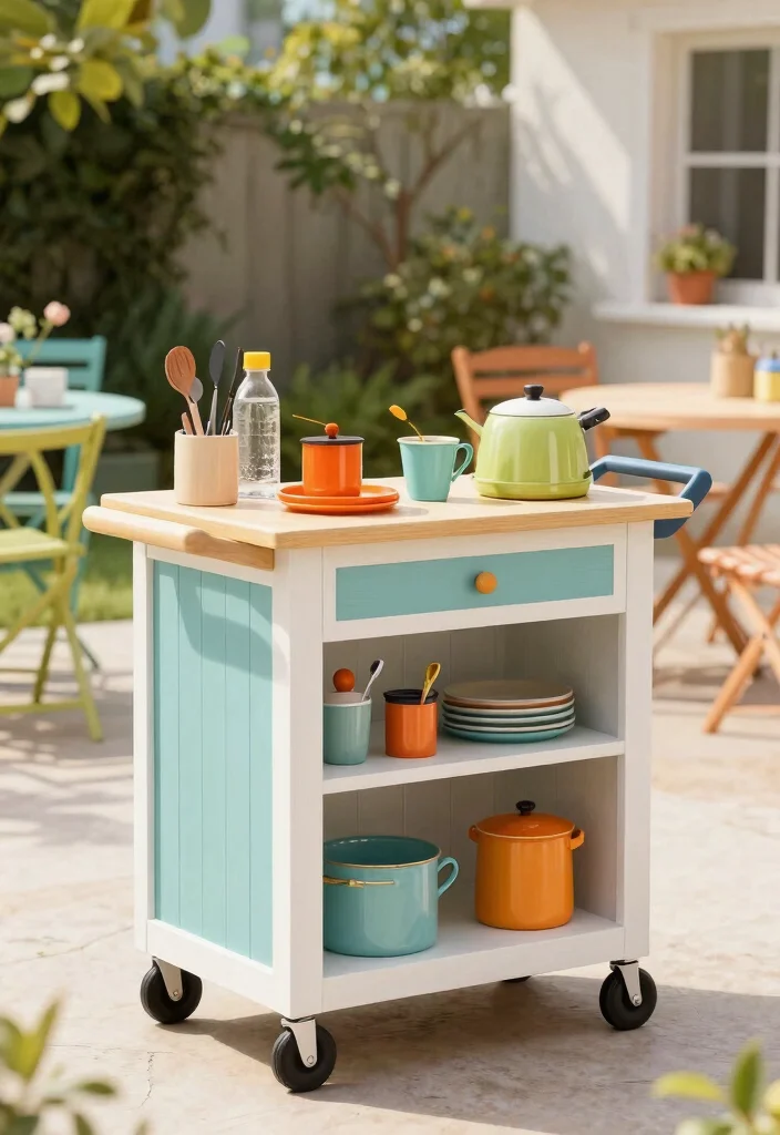 13 Awesome Weber Kettle Grill Cart Ideas DIY Builds 9. Customizable Cart 0