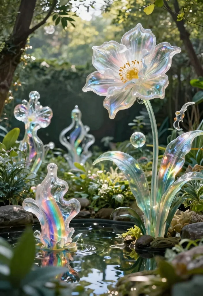 13 Beautiful Outdoor Garden Sculpture Inspiration Photos 11. Ethereal Glass Art 0