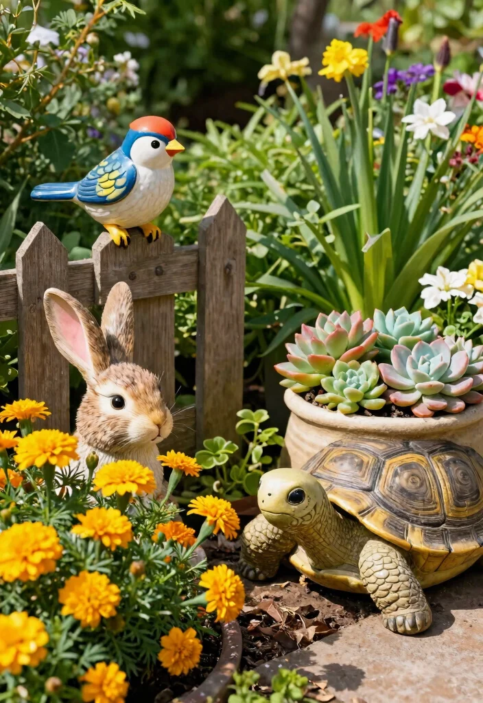 13 Beautiful Outdoor Garden Sculpture Inspiration Photos 2. Whimsical Animal Sculptures 0