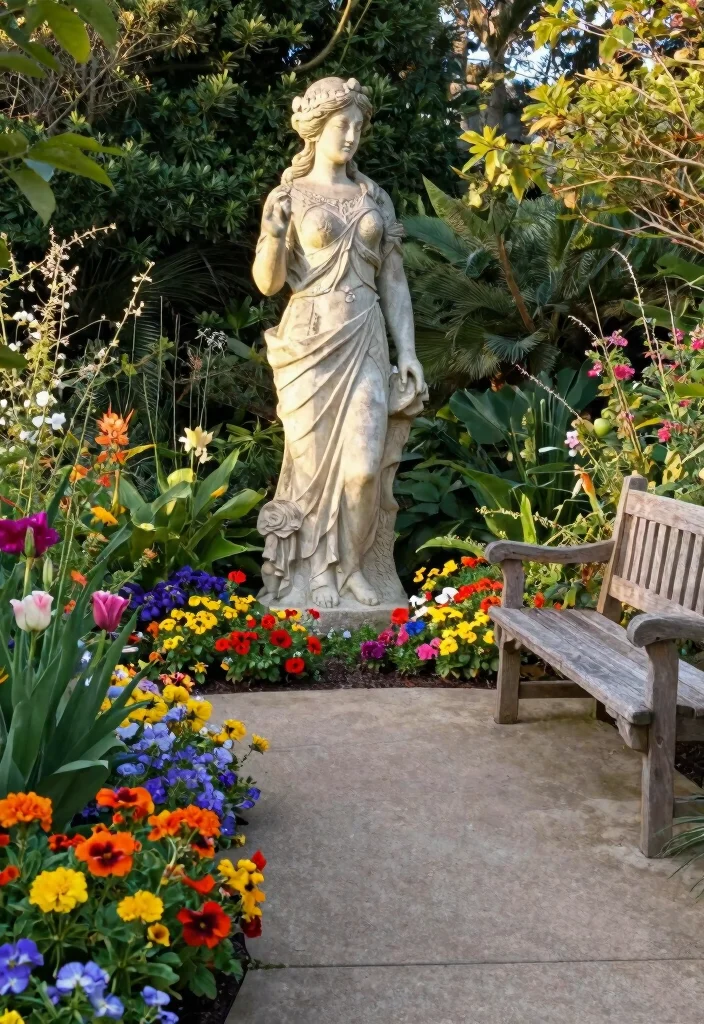 13 Beautiful Outdoor Garden Sculpture Inspiration Photos 4. Stone and Concrete Figures 0