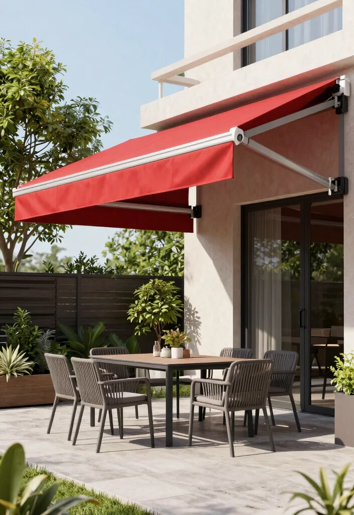 13 Best Deck Shade Ideas: Retractable Awning Designs 4 13 Best Deck Shade Ideas Retractable Awning Designs 4. Motorized Retractable Awning 0