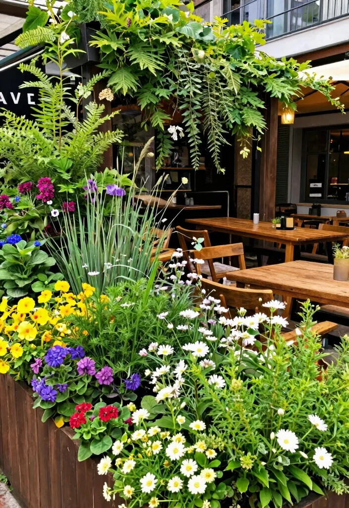 13 Best Landscape Edger Ideas Transforming Outdoor Cafes with Stone and Metal 12. Seasonal Edging with Plant Borders 0