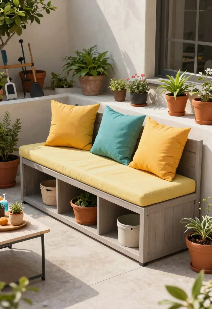 13 Best Patio Bench Ideas for Your Backyard Seating Layouts 7 13 Best Patio Bench Ideas for Your Backyard Seating Layouts 7. Multi Functional Bench with Storage 0